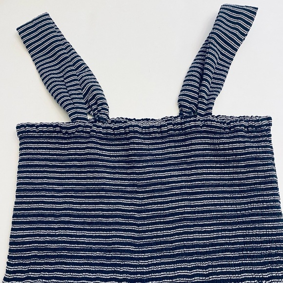 Madewell (Texture and Thread) Black and White Striped Peplum Top - Picture 2 of 8